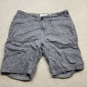 Lucky Brand Shorts Mens 31 Blue Saturday Stretch Flat Front Chambray Casual 0668